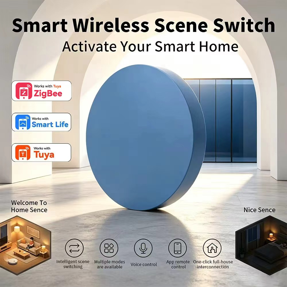 Home Assistant Tuya - HIMOJO Tombol Pemicu Adegan Pintar Zigbee,