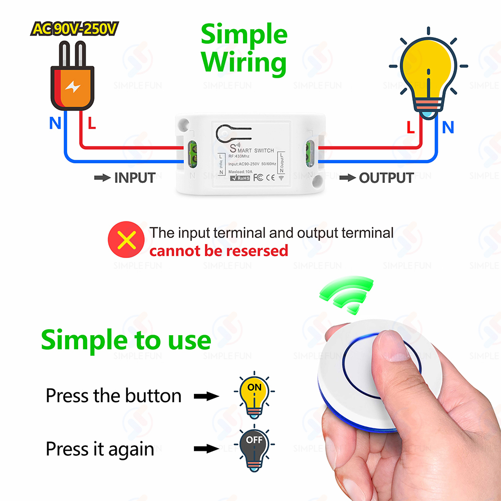 RF433MHz Saklar Remote Control - Sonoff Basic ulasan dan harga