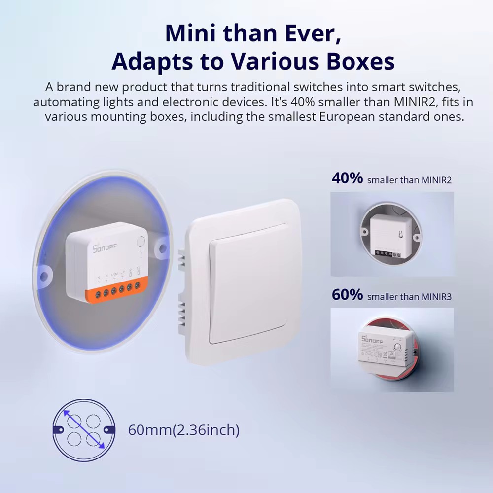 Sakelar Pintar Wifi Mini R4, K - Sonoff Mini R4 ulasan dan harga