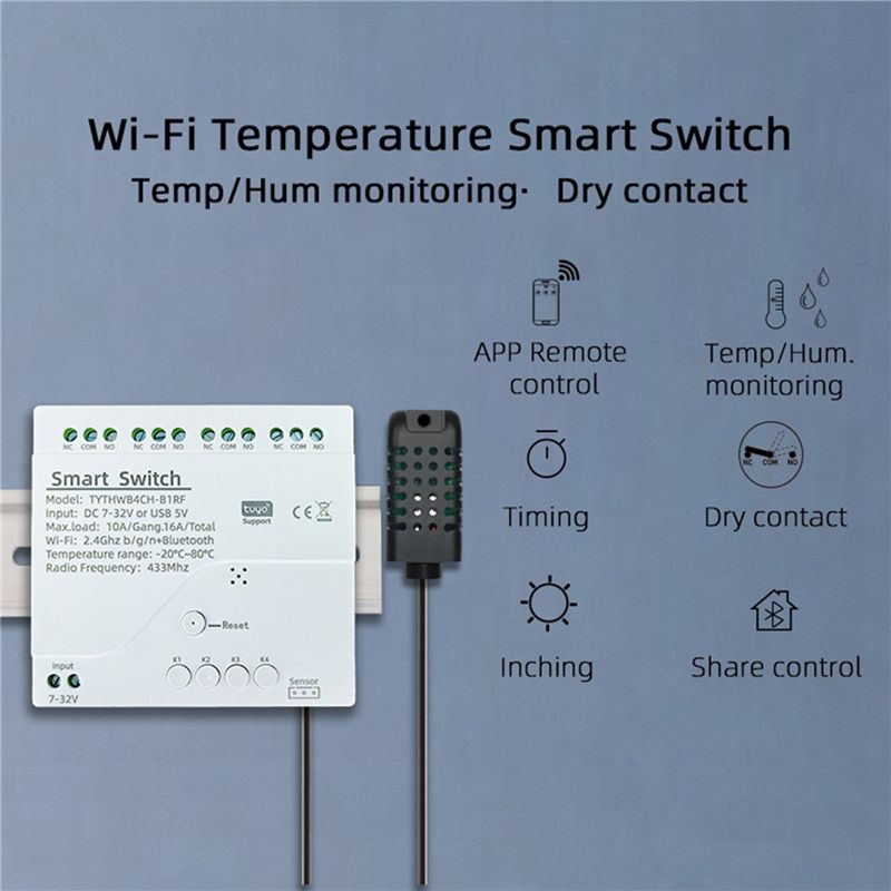 ABQU Tuya WiFi, Sakelar Pintar - Tuya 4 Channel ulasan dan harga