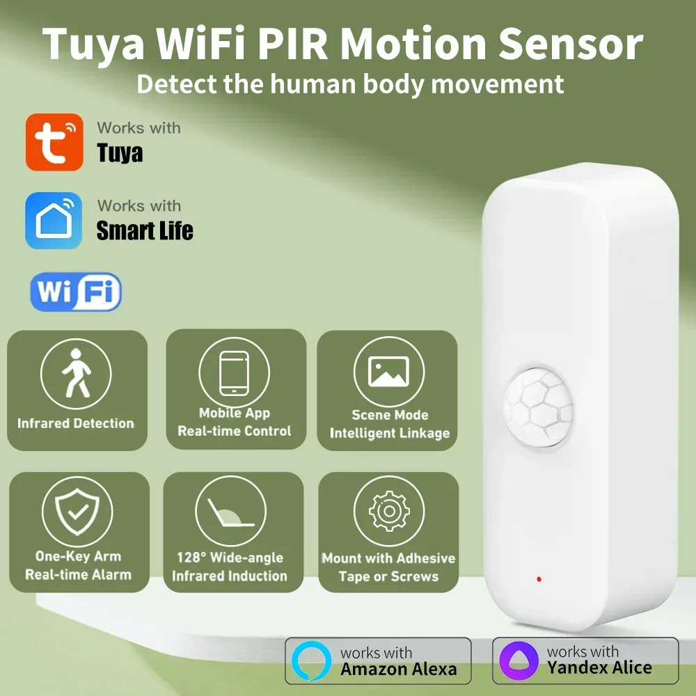 Tuya Sensor gerak WiFI PIR tub - Home Assistant Tuya ulasan dan harga