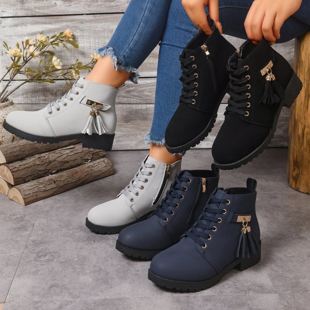 Sepatu Bot Wanita Model Tali d - Tasmota ulasan dan harga